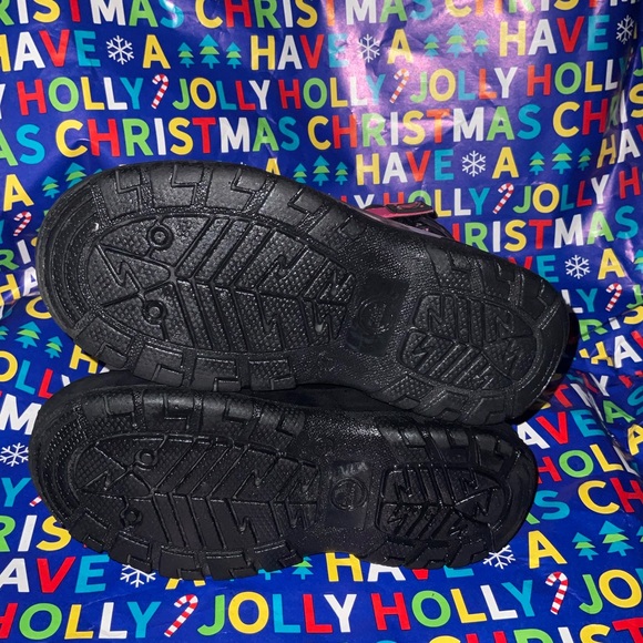 Wonder Nation, black pink and white polka dotted boots, size 4 - Picture 9 of 9